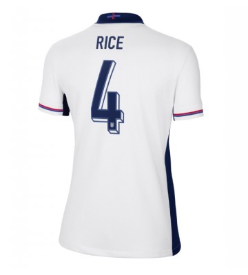 England Declan Rice #4 Replika Hjemmebanetrøje Dame EM 2024 Kortærmet